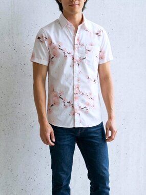 JUST ATTITUDE Men’s Cherry Blossom Shirt. Size S